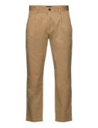 Lake Pleat Twill Pants Bottoms Trousers Chinos Beige Clean Cut Copenhagen