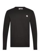 Mel Longsleeve Gots Tops T-Langærmet Skjorte Black Double A By Wood Wood