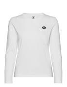 Moa Long Sleeve Gots Tops T-shirts & Tops Long-sleeved White Double A By Wood Wood