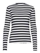 Candacekb Big Stripe Ls Tops T-shirts & Tops Long-sleeved Black Karen By Simonsen