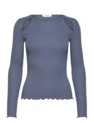 Organic T-Shirt Tops T-shirts & Tops Long-sleeved Blue Rosemunde