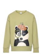 Sweater Placement Forest Tops Sweatshirts & Hoodies Sweatshirts Green Lindex