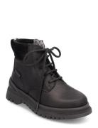 Boots - Flat - With Lace And Zip Vinterstøvler Med Snøre Black ANGULUS