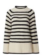 Elisabeth Recycled Wool Mock Neck Sweater Tops Knitwear Jumpers White Lexington Clothing