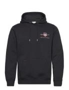 Reg Medium Archive Shield Hoodie Tops Sweatshirts & Hoodies Hoodies Black GANT