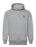 Reg Medium Archive Shield Hoodie Tops Sweatshirts & Hoodies Hoodies Grey GANT