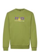 Logo Sweat O'neck Tops Sweatshirts & Hoodies Sweatshirts Green H2O