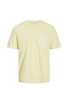 Jorlafayette Pocket Tee Ss Crew Neck Ln Tops T-Kortærmet Skjorte Yellow Jack & J S