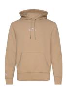 Logo Double-Knit Hoodie Tops Sweatshirts & Hoodies Hoodies Beige Polo Ralph Lauren