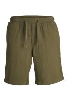 Jpstjaiden Jjcrinkle Jogger Short Sn Bottoms Shorts Casual Khaki Green Jack & J S