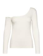 Luteabbcelisa Top Tops T-shirts & Tops Long-sleeved White Bruuns Bazaar