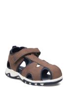 Baby Sandals W. Velcro Strap Shoes Summer Shoes Sandals Brown Color Kids