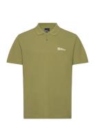 Essential Polo M Sport Polos Short-sleeved Green Jack Wolfskin