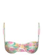 Ruched Bikini Bra Swimwear Bikinis Bikini Tops Wired Bikinitops Multi/patterned Gina Tricot