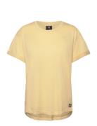 Rolled Up Sl Bf R T Wmn Tops T-shirts & Tops Short-sleeved Yellow G-Star RAW