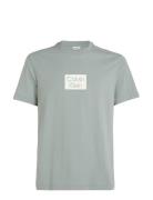 Cut Out Shadow Logo T-Shirt Tops T-Kortærmet Skjorte Green Calvin Klein