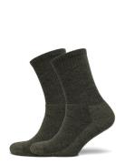 Merino Casual 2-Pack Lingerie Socks Regular Socks Khaki Green Alpacasocks&Co