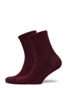 Merino Casual 2-Pack Lingerie Socks Regular Socks Burgundy Alpacasocks&Co