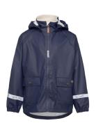 Rusken Jacket Pu Outerwear Rainwear Jackets Blue Kavat