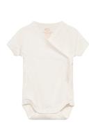 Baby Rib Jersey Body Crossover W. Ss Bodies Wrap Bodies Cream Copenhagen Colors