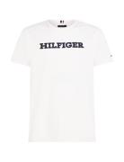 Twill Embroidery Monotype Tee Tops T-Kortærmet Skjorte White Tommy Hilfiger