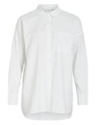 Vidarma L/S Loose Button Shirt - Noos Tops Shirts Long-sleeved White Vila