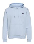 Basic Organic Hood Tops Sweatshirts & Hoodies Hoodies Blue Clean Cut Copenhagen