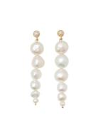 Drop Pearl Earrings Ørestickere Smykker Gold Blue Billie