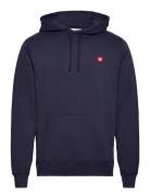 Wwash Hoodie Tops Sweatshirts & Hoodies Hoodies Navy Double A By Wood Wood