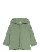 Jacket Cotton Fleece  Outerwear Fleece Outerwear Fleece Jackets Green Huttelihut