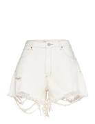 A Venice Short White Fade Rip Fade Rip Bottoms Shorts Denim Shorts White ABRAND