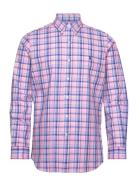 Custom Fit Gingham Stretch Poplin Shirt Tops Shirts Casual Pink Polo Ralph Lauren