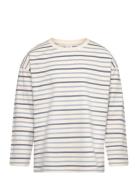 Top Ls Essentials Stripe Tops T-shirts Long-sleeved T-Skjorte Blue Lindex