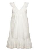 Broderie Anglaise Dress Dresses & Skirts Dresses Casual Dresses Sleeveless Casual Dresses White Mango