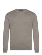 Cotton-Cashmere Crewneck Sweater Tops Knitwear Round Necks Grey Polo Ralph Lauren