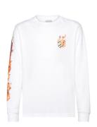 High Roller Tops T-shirts Long-sleeved T-Skjorte White VANS