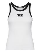 Fashion Tank Top W/Sunglasses Tops T-shirts & Tops Sleeveless White Karl Lagerfeld