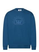 Noel Resort Sweatshirt Gots Tops Sweatshirts & Hoodies Sweatshirts Blue Double A By Wood Wood