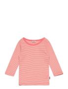 Soft Mini Striped Tobinino Tee Ls Tops T-shirts Long-sleeved T-Skjorte Pink Mads Nørgaard