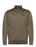 Ua Armour Fleece 1/4 Zip Sport Sweatshirts & Hoodies Fleeces & Midlayers Khaki Green Under Armour