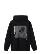 Nlnatlaz Justinbieber Sweat Wh Bru Unv Tops Sweatshirts & Hoodies Hoodies Black LMTD