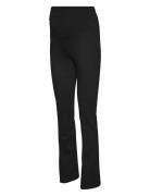 Mlluna Jrs Pintuck Flare Pant A. Noos Bottoms Trousers Flared Black Mamalicious