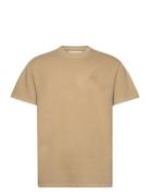 Loose T-Shirt Tops T-Kortærmet Skjorte Beige Revolution