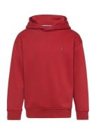 U Timeless Fleece Hoodie Tops Sweatshirts & Hoodies Hoodies Red Tommy Hilfiger