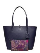 Faux-Leather Reversible Tote Bag Shopper Taske Multi/patterned Lauren Ralph Lauren