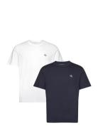 2 Pack Monologo T-Shirt Tops T-Kortærmet Skjorte Navy Calvin Klein Jeans