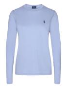 Long-Sleeve Jersey Crewneck Tee Tops T-shirts & Tops Long-sleeved Blue Polo Ralph Lauren