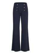 Stretch Jersey Wide-Leg Pant Bottoms Trousers Straight Leg Navy Lauren Ralph Lauren