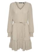 Vmsoma Ls Short Dress Jrs Kort Kjole Beige Vero Moda