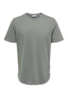 Onsmatt Longy Ss Tee Noos Tops T-Kortærmet Skjorte Khaki Green ONLY & SONS